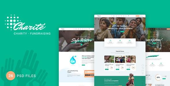 Charité - Charity/Nonprofit PSD Template
           TFx