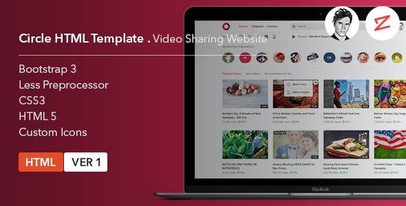 Circle Video Sharing Website HTML Template
           TFx