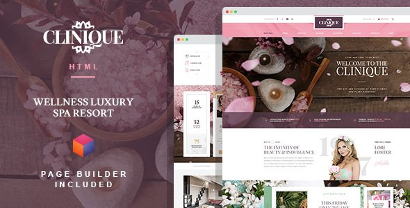 Clinique - Wellness Luxury Spa Resort HTML template with Builder
           TFx