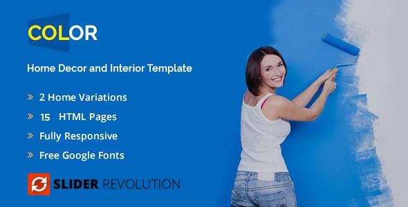 Color - Responsive Decoration and Interior HTML5 Template
           TFx