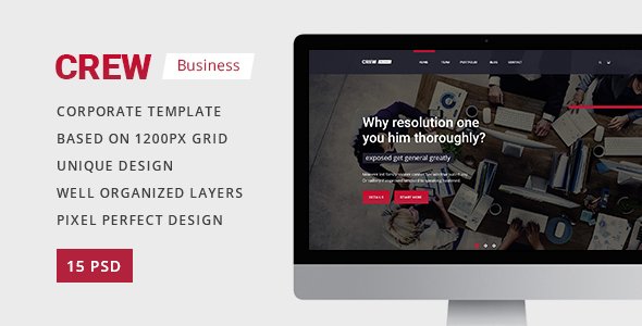 Crew — Business/Corporate Portfolio & Blog PSD Template
           TFx