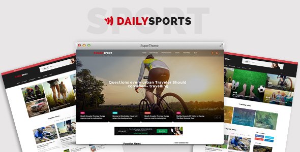 DailySports - Sports Magazine and Blog PSD Template
           TFx