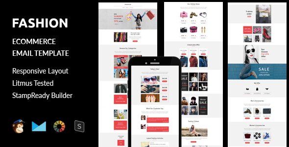 Fashion - Ecommerce Responsive Email Template + Stampready Builder
           TFx