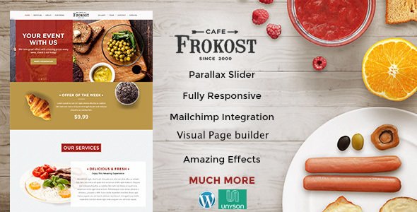 Frokost - Restaurant / Cafe One Page WordPress Theme
           TFx