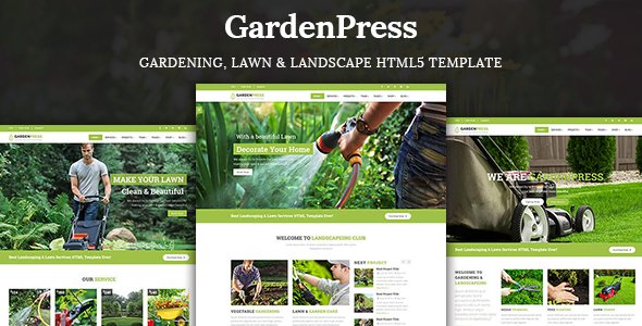 GardenPress - Gardening, Lawn & Landscape HTML5 Template
           TFx