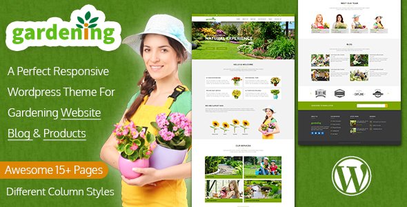 Gardening - WordPress Theme For Landscaping, Patio & Lawn Care Websites
           TFx