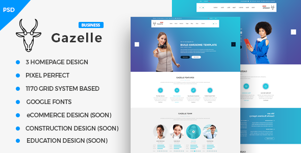 Gazelle Business PSD Template
           TFx