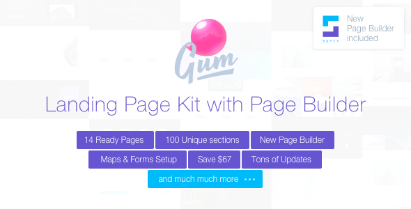 Gum - Landing Page Set with Page Builder
           TFx
