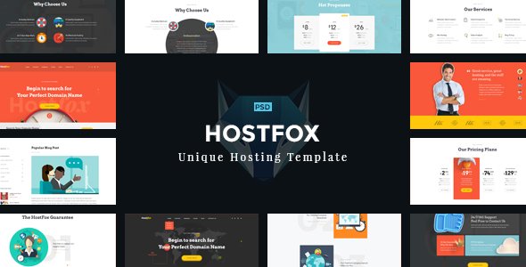 HostFox - Unique Hosting PSD Template
           TFx