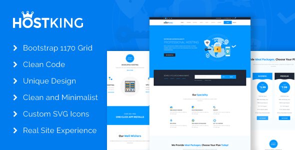 HostKing - Web Hosting Domain Technology PSD Template
           TFx