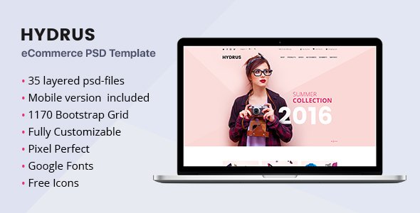 Hydrus - Fashion eCommerce PSD template
           TFx