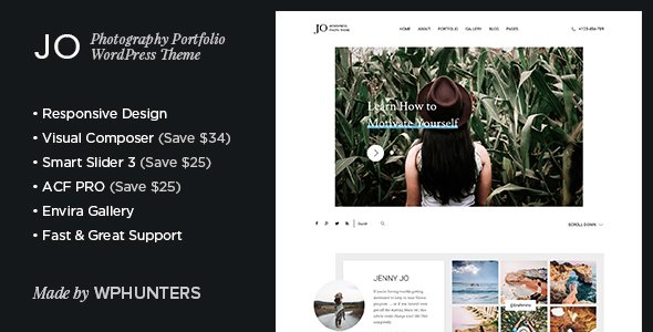 Jo - Photography Portfolio WordPress Theme
           TFx