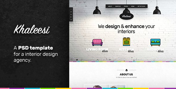 Khaleesi - Interior Design Agency - PSD template
           TFx