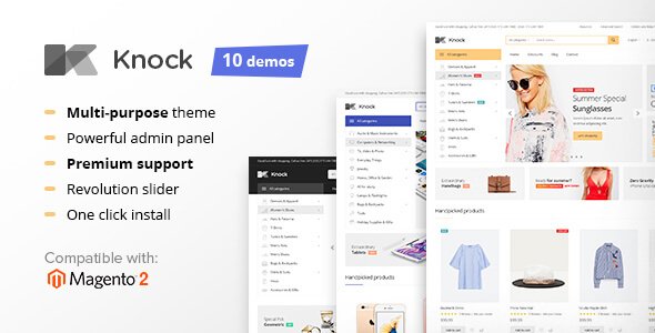 Knock - Multi-Purpose Responsive Magento 2 and Magento 1 Theme
           TFx