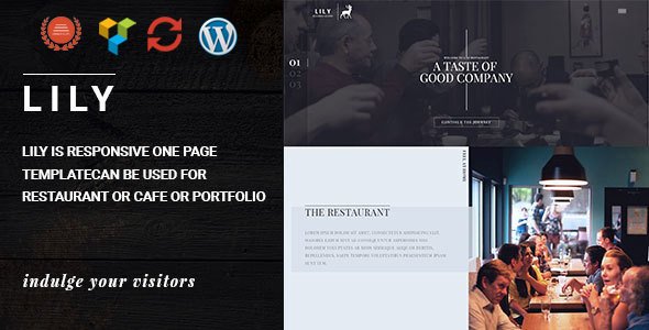Lily | One Page Restaurant WordPress Theme
           TFx