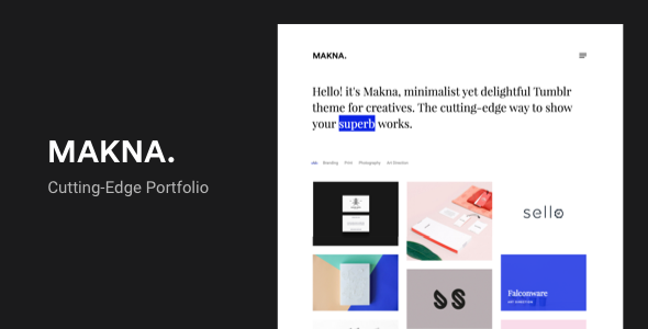 Makna | Minimalist and Delightful Portfolio Tumblr Theme
           TFx