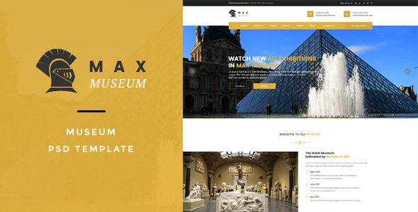 Max Museum - Historical & Artifacts Museum PSD Template
           TFx