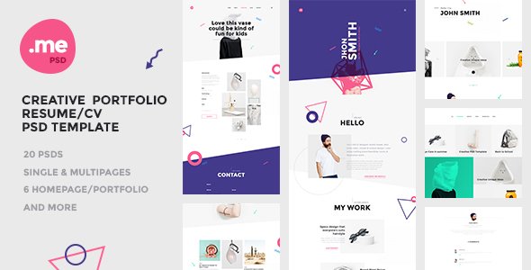 Me - Creative Portfolio & Resume / CV PSD Template
           TFx