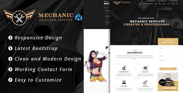 Mechanic - Car Service & Workshop Bootstrap Drupal 8 Theme
           TFx