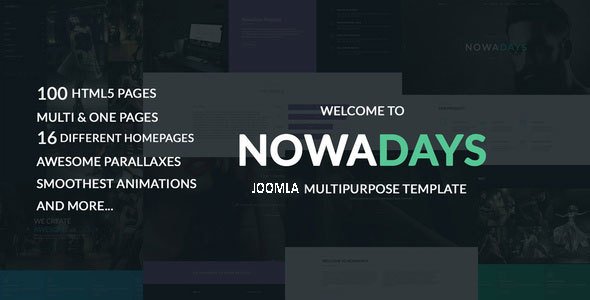 NowaDays - Multipurpose One/Multipage Creative Agency Joomla Theme
           TFx