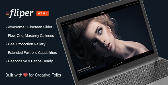 Photo Fullscreen Website Template - Fliper
           TFx
