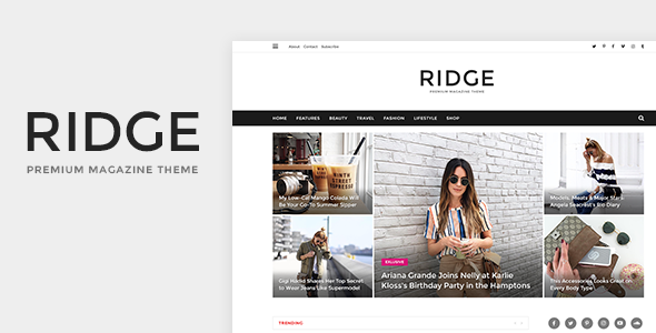 Ridge - Magazine HTML Template
           TFx
