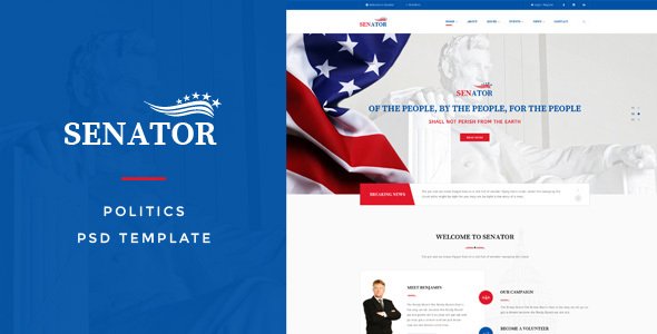 Senator : Politics PSD Template
           TFx