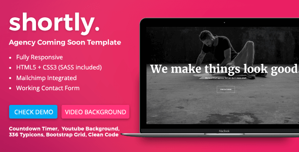 Shortly - Agency Coming Soon HTML Template
           TFx