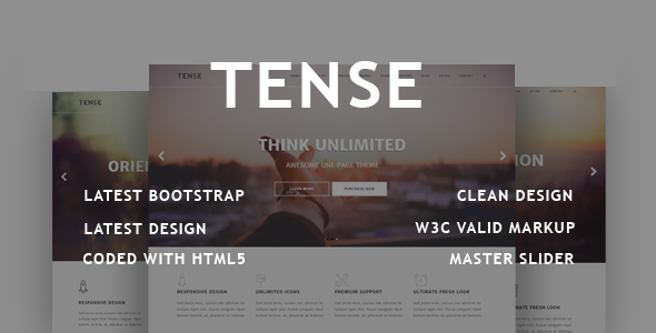 Tense | Multipurpose HTML5 Onepage Template
           TFx