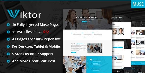 Viktor - Responsive Corporate Muse Theme
           TFx
