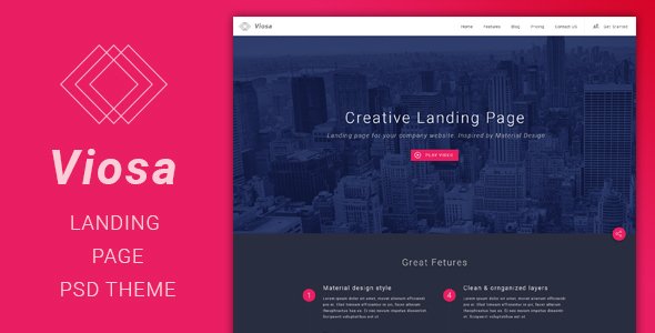 Viosa - Landing Page PSD Template
           TFx