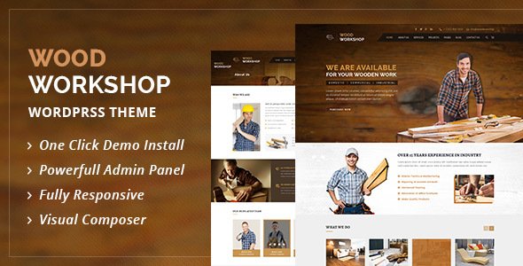 Wood Workshop - Carpenter and Craftsman WordPress theme
           TFx