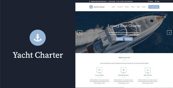 Yacht Charter - HTML Template
           TFx