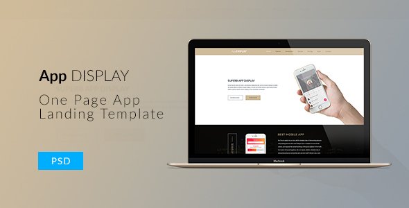App Display | One Page App Landing PSD Template
           TFx