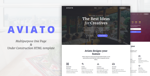 Aviato - Multipurpose One Page & Coming Soon HTML template
           TFx