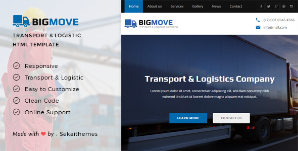 Big Move - Responsive Transport & Logistics HTML Template
           TFx