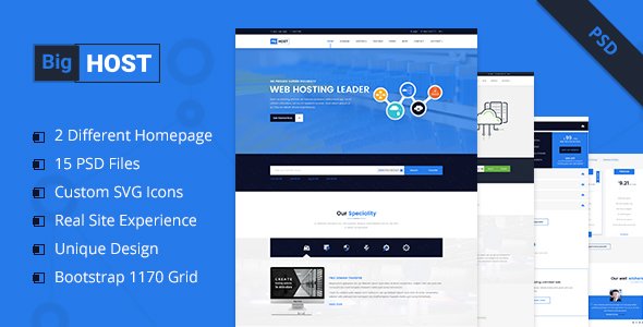 BigHost - Web Hosting Domain Technology PSD Template
           TFx