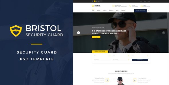 Bristol : Security Guard PSD Template
           TFx