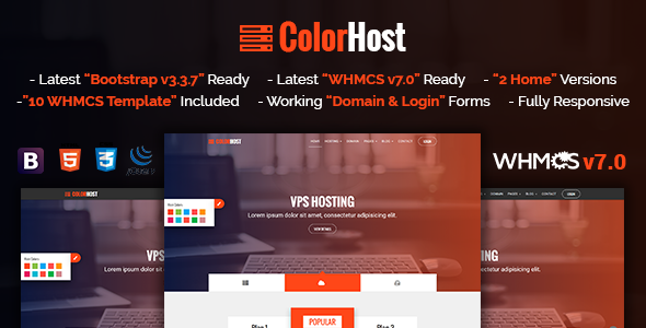 ColorHost | Responsive HTML5 Web Hosting and WHMCS Template
           TFx