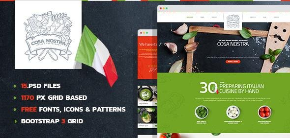 CosaNostra - Italian Restaurant PSD Template
           TFx