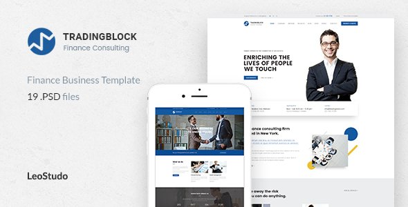 Finance Business PSD Template | Tradingblock
           TFx