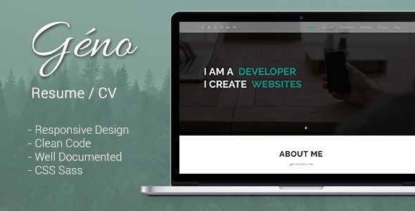 Géno - Personal Responsive Resume / CV
           TFx