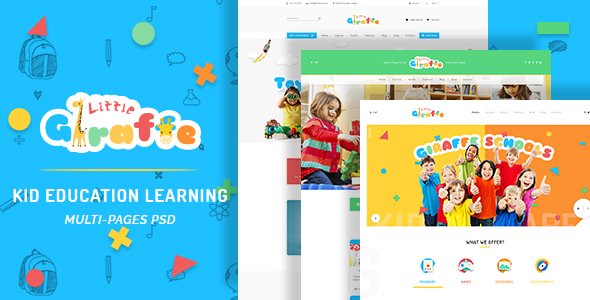 Giraffe - Kid Education Learning PSD Template
           TFx