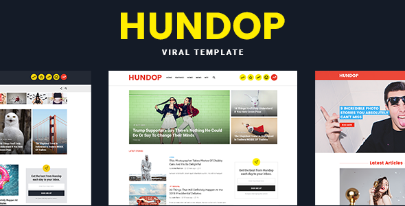 Hundop - Viral & Buzz PSD Template
           TFx