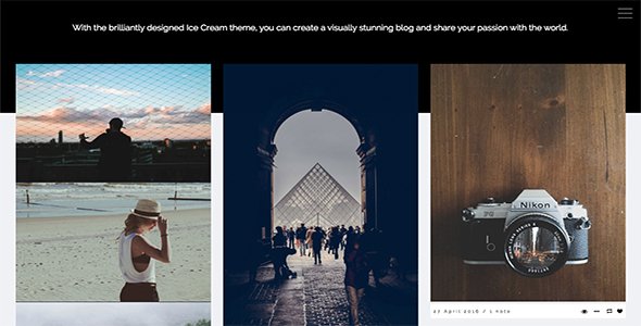 Ice Cream - Responsive and Chic Grid Tumblr Theme
           TFx