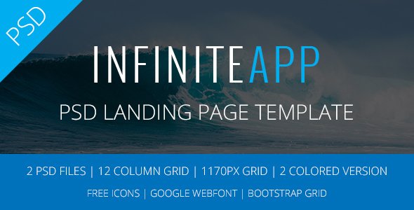Infinite App Landing Page PSD Template
           TFx