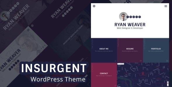 Insurgent - Personal Vcard Resume Portfolio WordPress Theme
           TFx