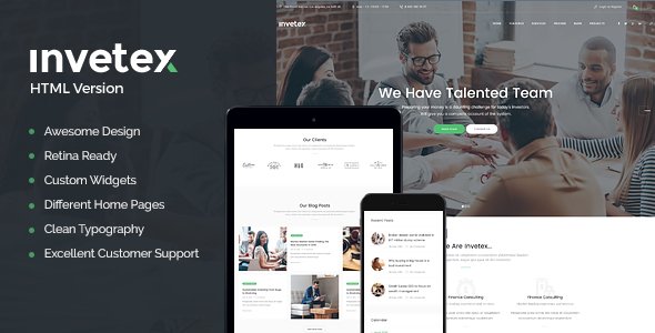 Invetex | Business Consulting & Investments Site Template
           TFx
