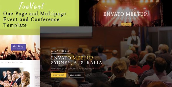 Jonvent - One Page and Multipage Event and Conference Template
           TFx