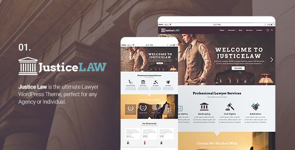 JusticeLAW - Corporate WordPress Theme for Lawyers Attorneys and Law Firms
           TFx